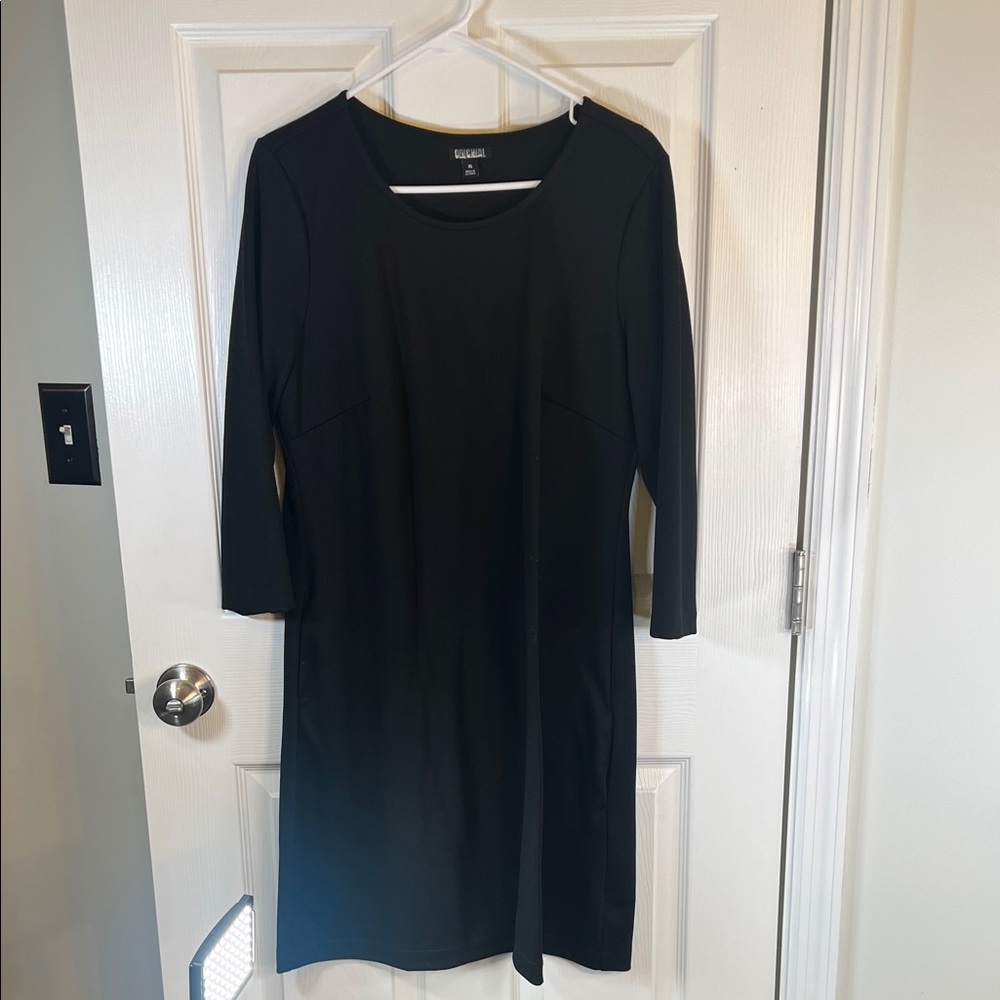 Nicole Miller Black Long Sleeve Dress
